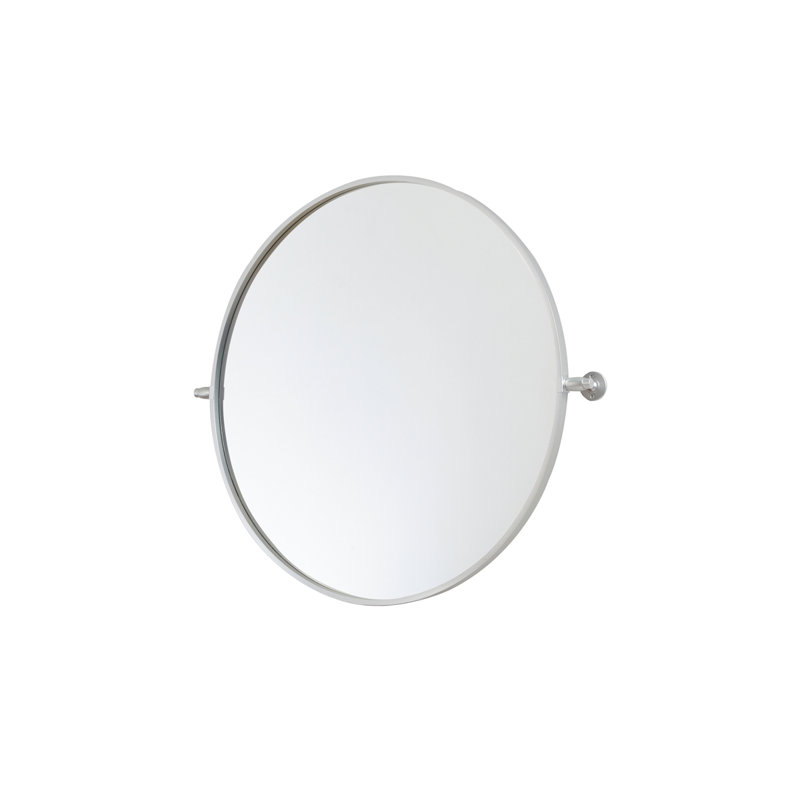 Belfield Metal Wall Mirror, Silver, 30" x 30"