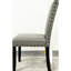 Chaises de salle à manger en tissu de 2, style transitionnel avec coussin en mousse et chaises à dossier roulé, coussin de siège rembourré-1259360855