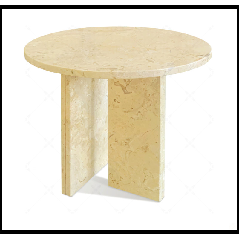 Glod Beige Natural Marble Coffee Table, Beige
