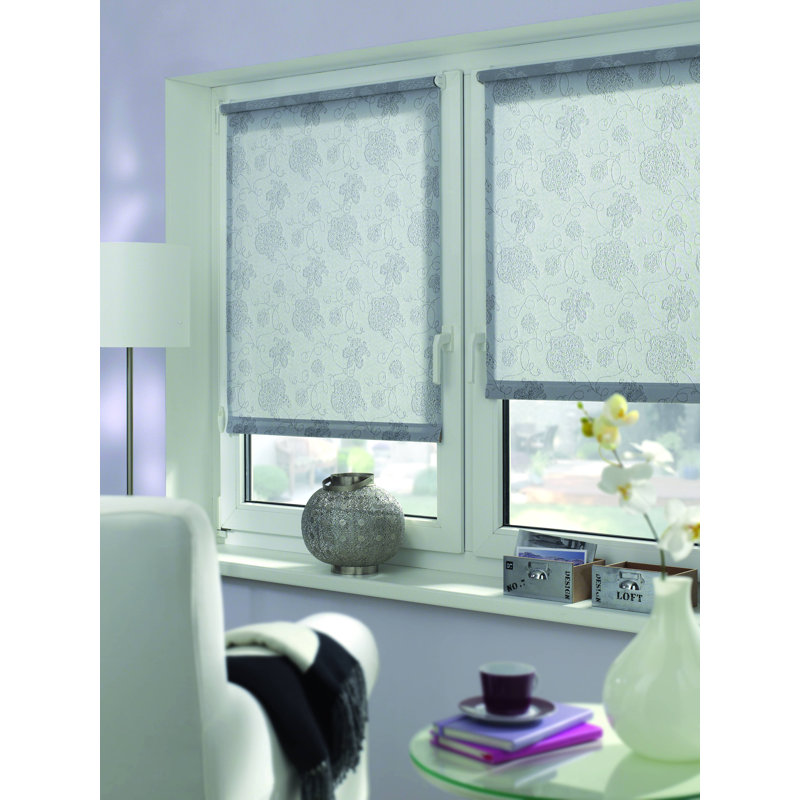 Easyfix Room Darkening Roll-Up Shade, Silver, 60cm W x 150cm L