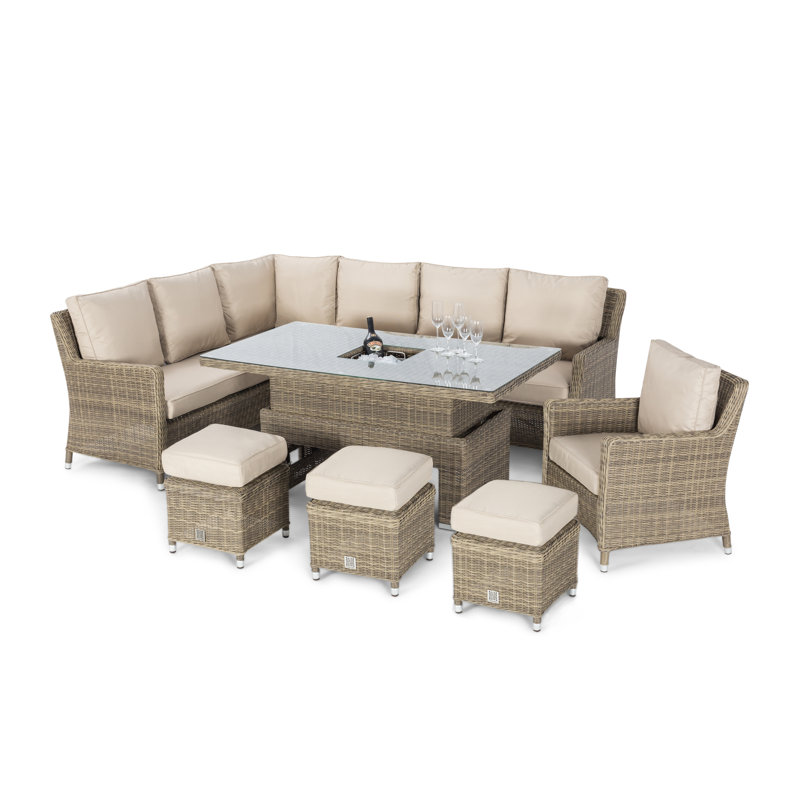 Meinrad 9 Seater Rattan Corner Sofa Set