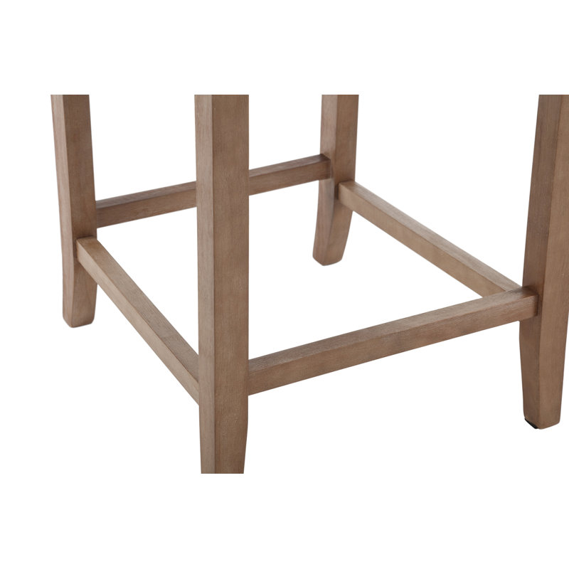 Tabouret de comptoir 26,5 po Ariew, Naturel, Blanc