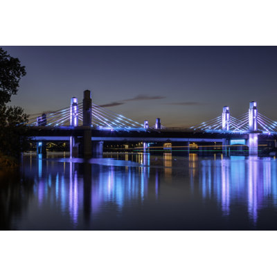 Deveral Bridge In Waco by John McQuiston - Wrapped Canvas Print
