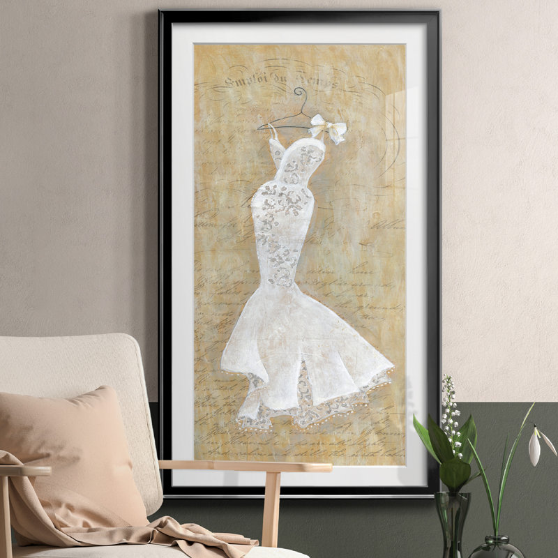 «Silver Wedding III» - reproduction de peinture encadrée, H 14,5 po x l 26,5 po x P 1,5 po, Noir