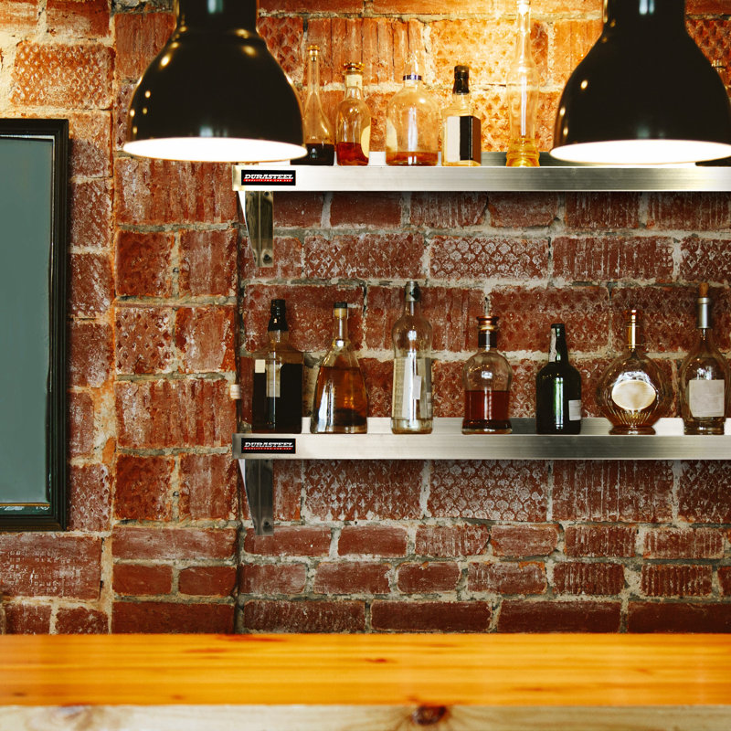 60" Wide Stainless Steel Wall Mount Shelf