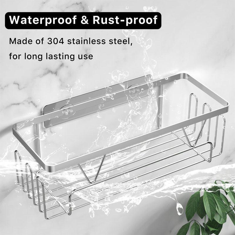 Wiltshire Wall Shower Caddy, Silver
