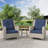 Ensemble de conversation pour patio en osier 2 personnes avec chaises et table-2092233271