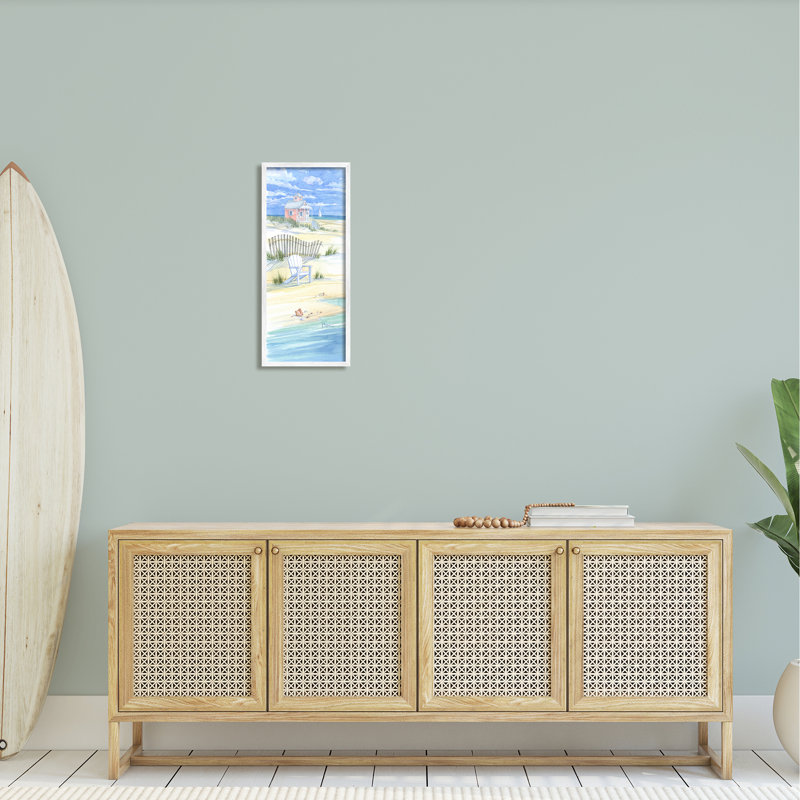 «Beachside Holiday Home Shoreline» par Paul Brent - impression sur bois, H 24 po x l 10 po x P 1,5 po