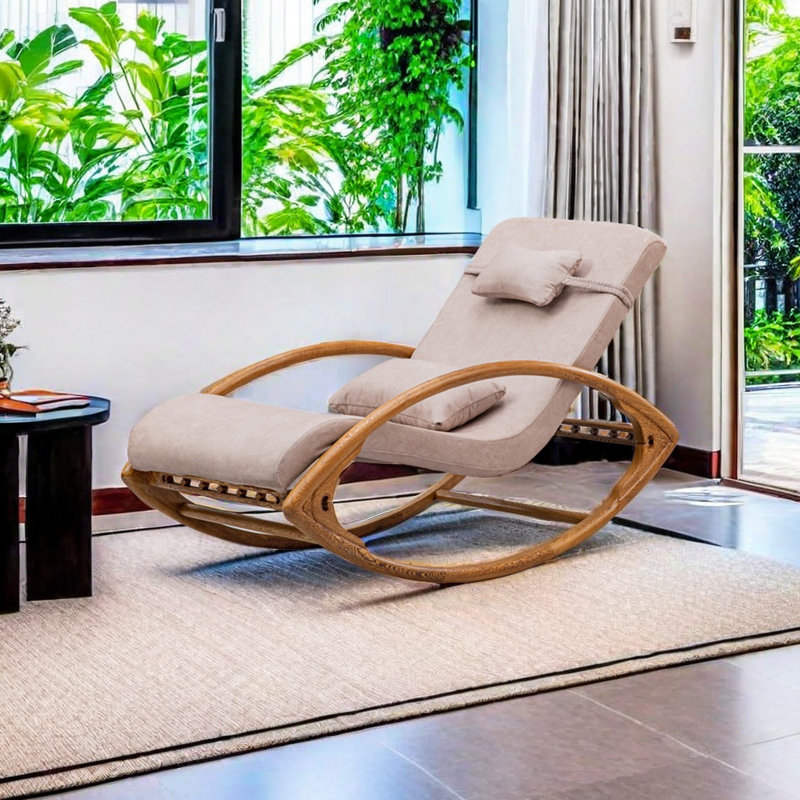Solid Wood Simple Leisure Home Rocking Chair Solid Wood Rocking Chair