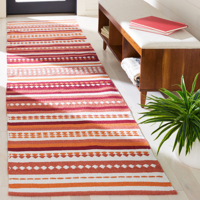 Adamsen Hand Woven Cotton Striped Rug