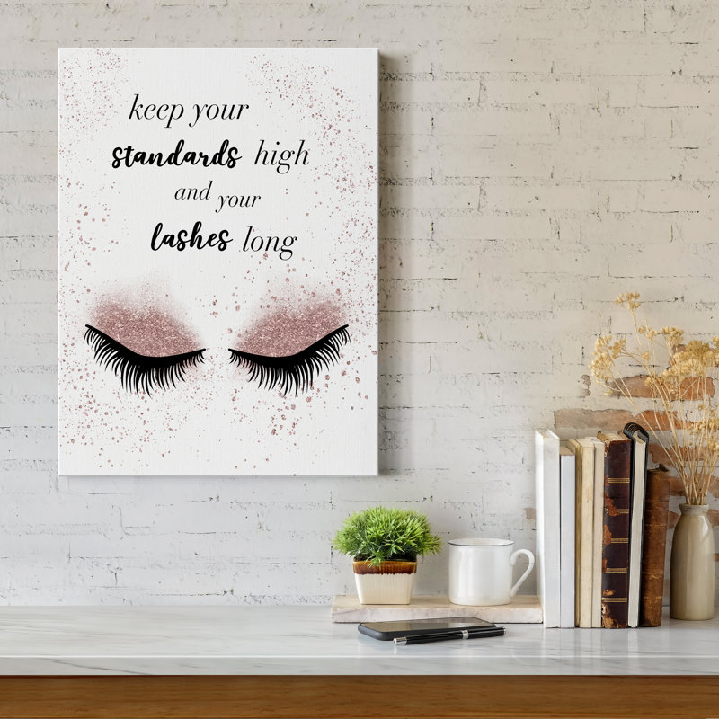 «Lash Long», reproduction d'art textuel sur toile tendue, H 48 po x l 36 po