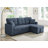 76.5" Linen Blend Upholstered Sectional Sofa With Pull-Out Bed, Reversible Storage Chaise & Tufted Design - Easy Assembly-362855069