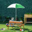Table de pique-nique pour enfants avec parasol et rangement pour l'extérieur