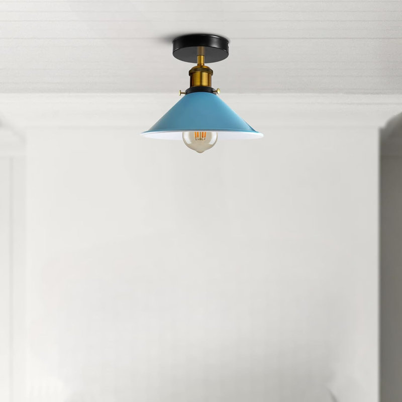 Denzel Semi Flush Mount, Blue