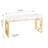 Slaystation Skylar Vanity Desk with 3 Drawers, Makeup Desk with Golden Colored Metal Legs