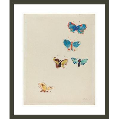 Cinq papillons par Odilon Redon