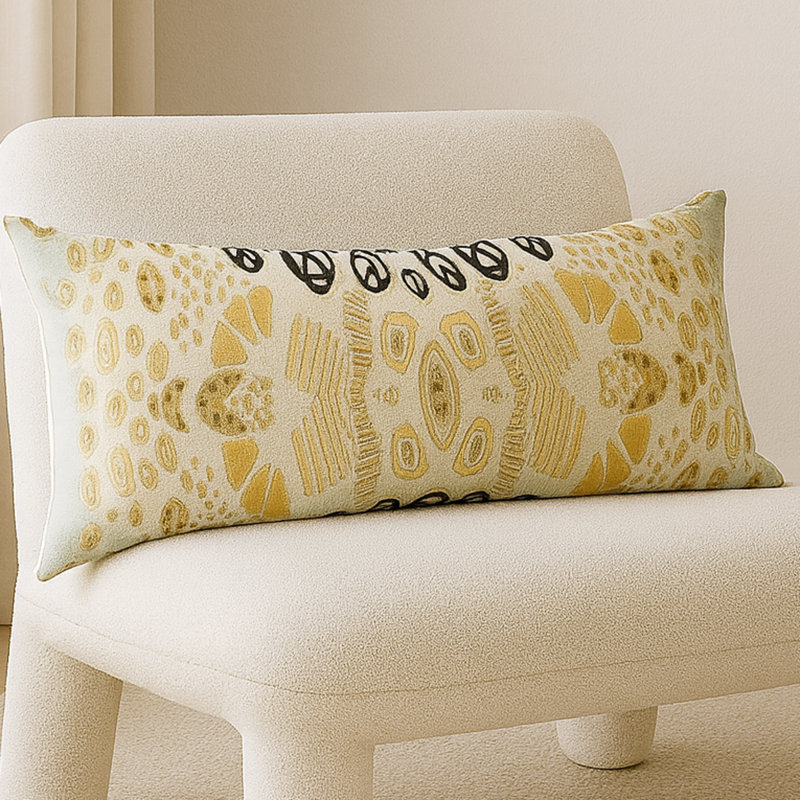 Ikat Cotton Throw Pillow