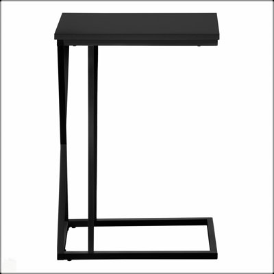 Élégante table d'appoint en forme de C pour le salon et la chambre à coucher, pour des collations et une utilisation latérale avec un design moderne.