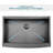 33" L X 22" W Farmhouse Kitchen Sink Matte Black Stainless Steel 33 In.Single Bowl Farmhouse Apron Workstation Kitchen Sink With Accessory Kit