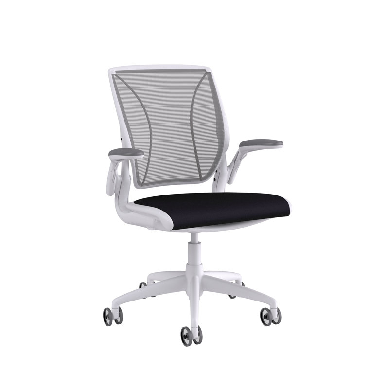 Mesh Task Chair, Catena/Cornflower, Pinstripe/Silver, White