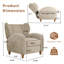 Fauteuil inclinable berçant réglable en chenille avec repose-pieds rétractable Durrant-131658868