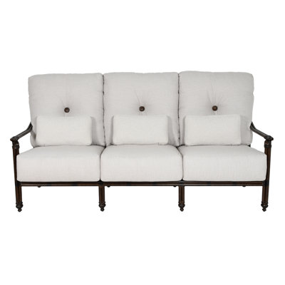 Coco Cushioned Sofa w/Three Accent Pillows