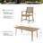Rectangular 82.7" Long Acacia Dining Set-2023681646-2023681643