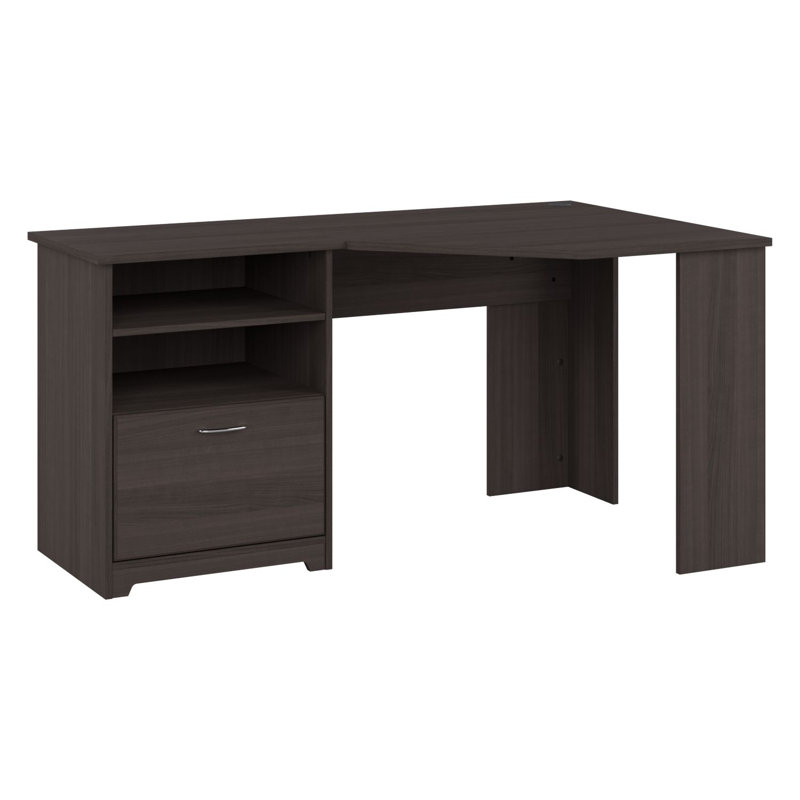 Bureau d'angle réversible Huckins, Gris chiné