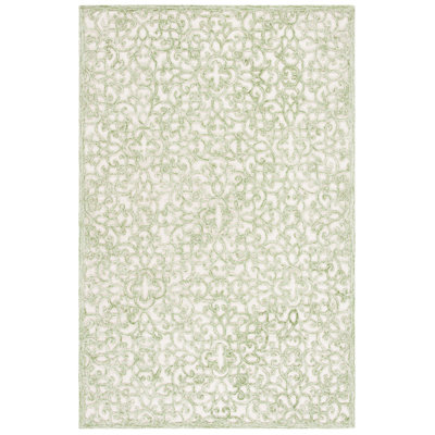 Tapis ivoire / vert Trella Trace 103