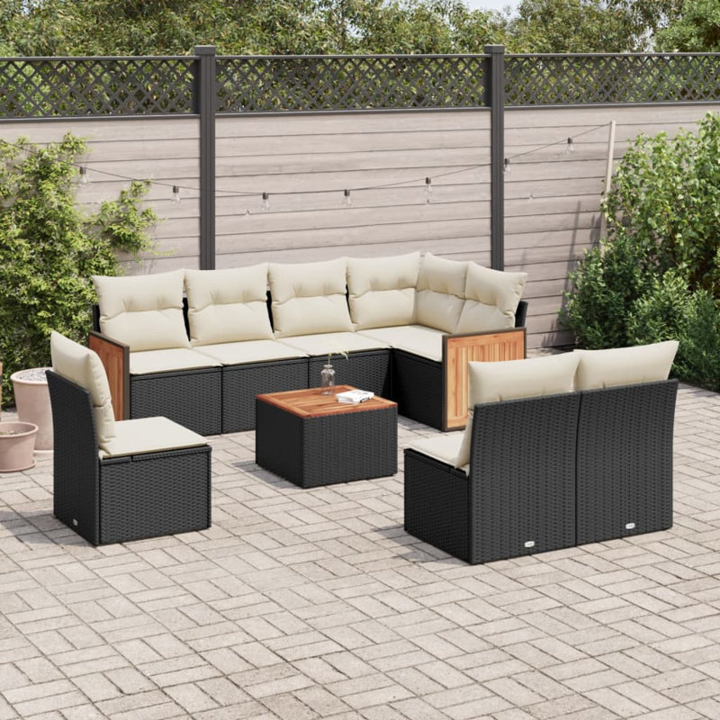 Grand canapé modulaire en rotin PE Vidaxl