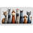Whimsical Animal Lineup Wrapped Canvas Wall Art-165017565