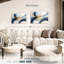 Bleu abstrait et beige Avery-108853595