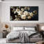 Reproduction d'art encadrée blanche blanche florale réaliste-107133591