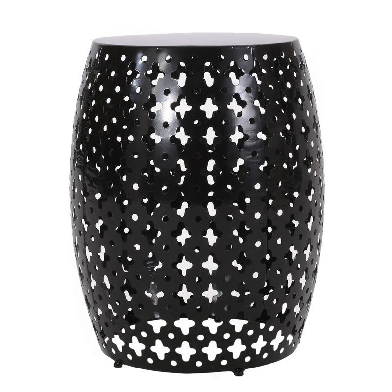 Metal End Table -Large, Black