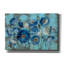  «Aquamarine Floral On Blue» par Silvia Vassileva, art mural sur toile, 26 po x 18 po