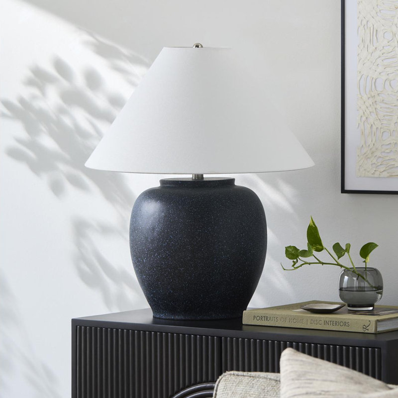 Trini Kiku Table Lamp, White, Blue