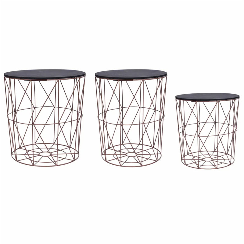 Andella Frame Coffee Table with Storage, Copper