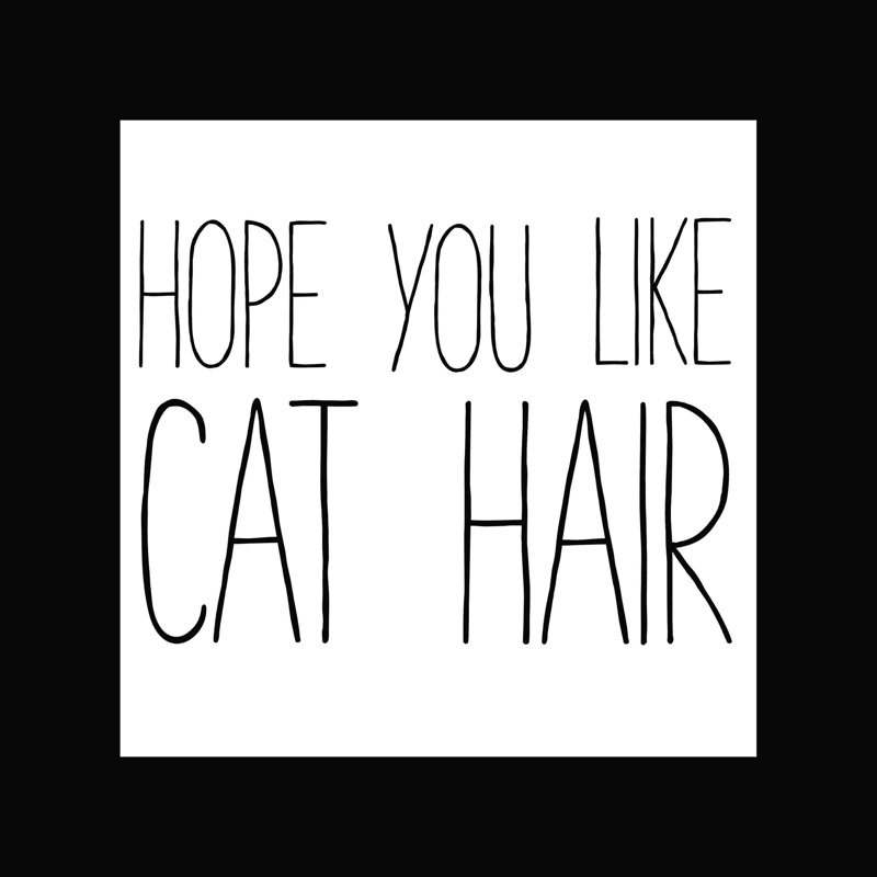 Like Like Cat Hair - Impression sur toile tendue, H 12 po x l 12 po