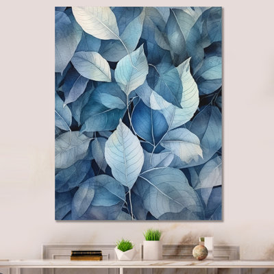 " Teal Gray Leafs Harmony "