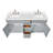 Hamlet 73'' Double Bathroom Vanity with White Quartz Top-60199499