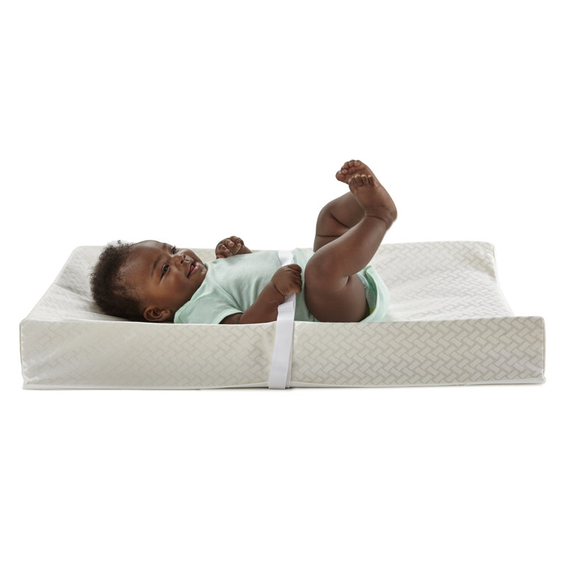 Sealy White Cotton Comfort 3-Sided Contoured Baby Changing Pad