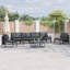 Garden Sofa Set with Cushion Steel Furniture Outdoor Seating