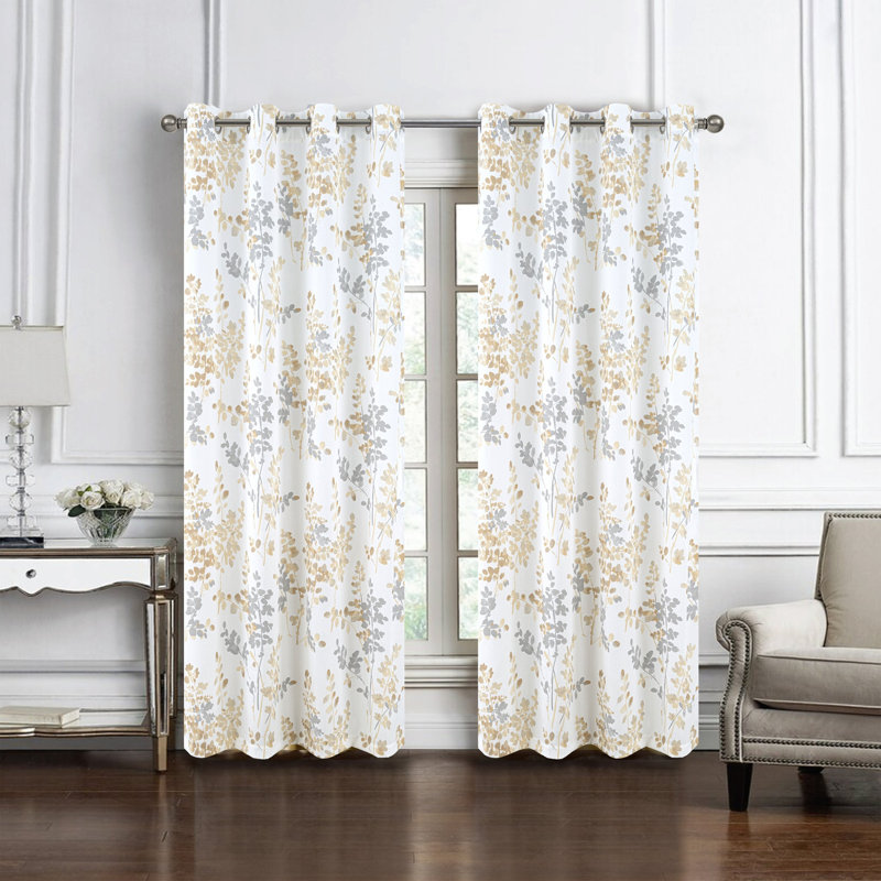 Panneau à œillets texturé 84 po Aiden taupe, Taupe, 84"
