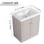 Meuble-lavabo autoportant de 30 po avec lavabo en résine et 2 portes d'armoire à fermeture en douceur