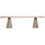 Zaya 108" Rectangular Reclaimed Pine Double Cone Shaped Trestle Base Dining Table