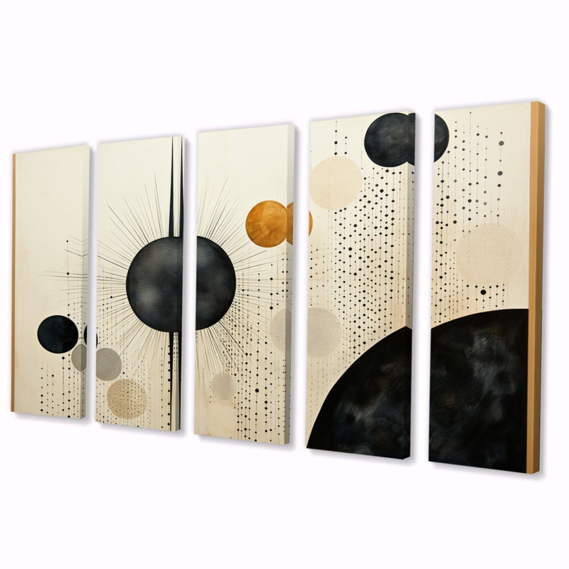 Beige noir Mid Century Minimalist Oasis 5 pièces