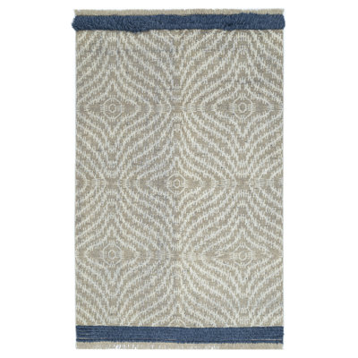 Sunrise Coverlet Hand Knotted Geometric Area Rug in Beige