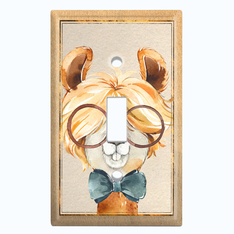 Patterned 1 - Gang Toggle Light Switch Standard Wall Plate
