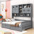 Wooden Daybed With Two Drawers, Cabinet and Shelf-454370189-454370176