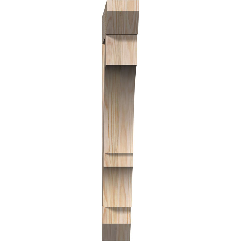 Support lisse à lattes Balboa l 3 3 po x P 24 po x H 28 po, H 28 po x l 3,5 po x P 24 po, Sapin de Douglas, Lisse
